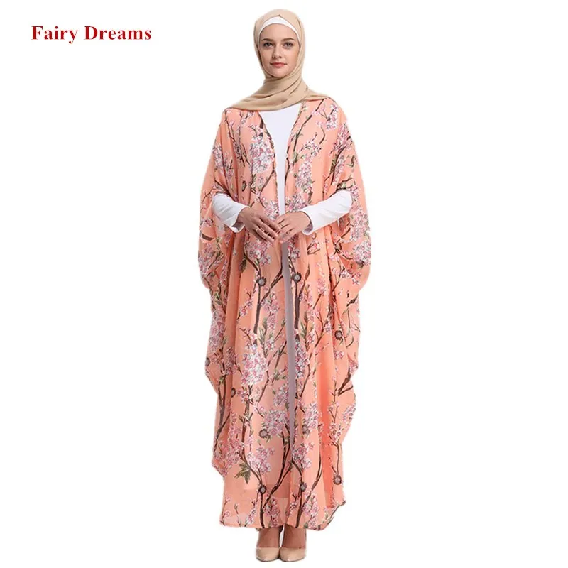 Хиджаб Абая для женщин Дубай Болеро Caftan Marocain цветочный принт Бангладеш турецкий