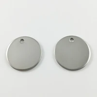 200pcslot diy silver tone round stainless steel blank stamping pendants jewelry component personalized pet tags