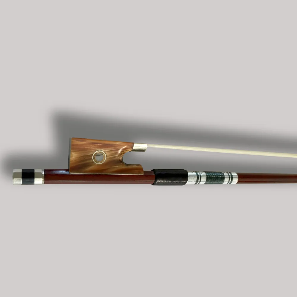 

High Quality 4/4 Brazilwood Violin Bow Exquisite White Horse hair Fiddle Bow Ebony frog Violino Parts Well Balanced