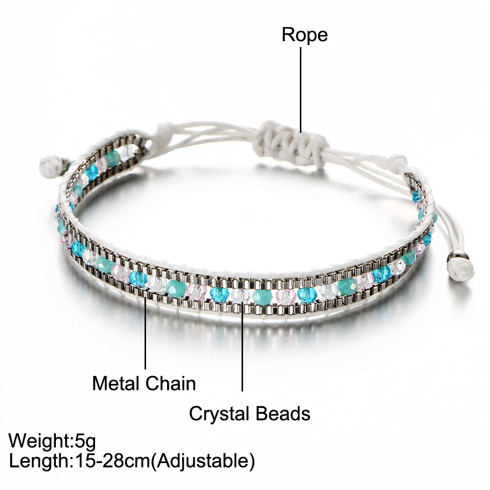 Браслеты из плетеной веревки с бусинами для мужчин и женщин 17KM|Браслеты шармами| |