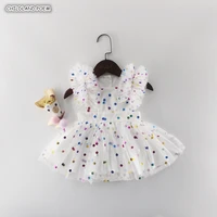 baby girl dress summer 2019 newborn baby dress first 1st birthday dress for baby girl princess dress polka dot baby girl clothes