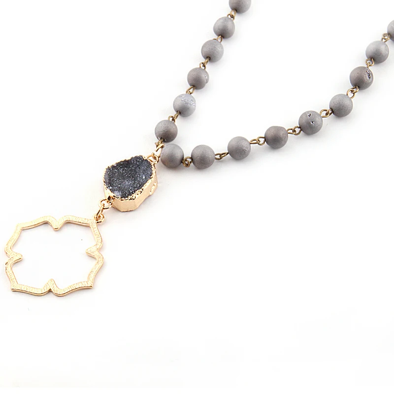 Бесплатная доставка натуральные открытые бусины с драпировкой женское ожерелье