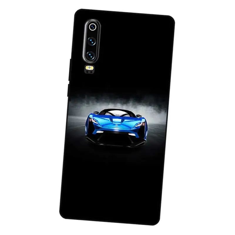 N242 Ae86 Жесткий автомобильный черный силиконовый чехол для Huawei P8 P9 P10 P20 P30 Lite Pro P Smart