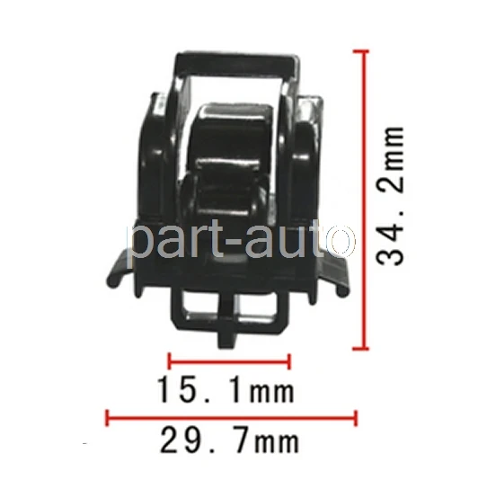 

500x OEM Nylon for Honda #90677-SE0-003 90677SE0003 Hood Prop Clip for 8mm Rod Clip Holds Damper