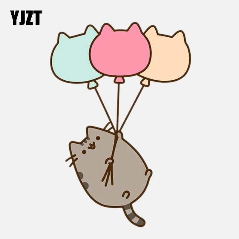YJZT 8 см * 12 7 креативная наклейка с изображением кошки и воздушного шара 11-00898 |