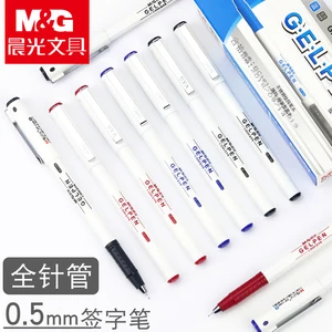 612 шт M  G белый рукоятку гелевая ручка GP1390 Бизнес офисная ручка 0,5 мм черный, красный синий милый стационарные 1 шт.