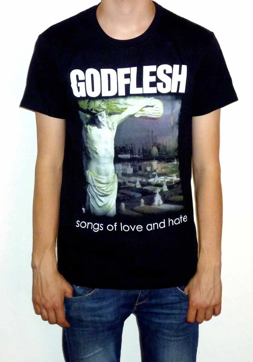 Лидер Godflesh &quotПесни любви и ненависти&quot Футболка-официальный качество футболки