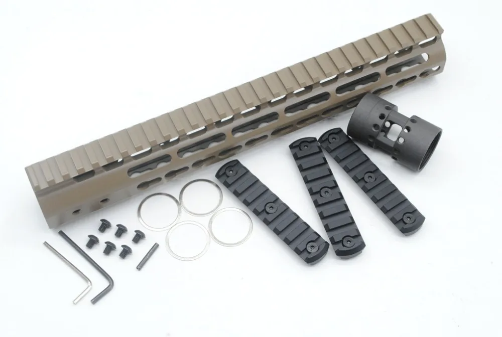 TriRock загар/плоский Темный земли 12 ''Длина NSR ключ мод рельсовое крепление Handguard