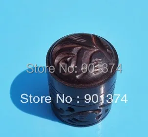 Черные банки для табака/Чехол (розовое дерево) круглый верх ручная