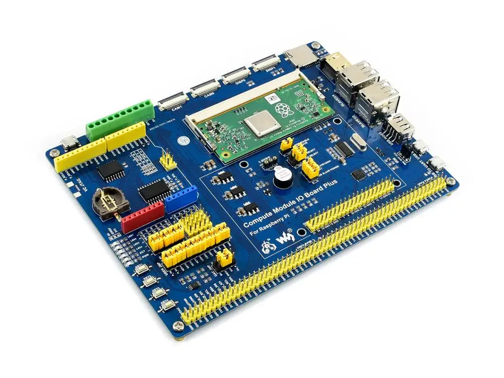 Макетная плата Compute Module IO Board Plus совместима с компьютерным модулем board V3 а также