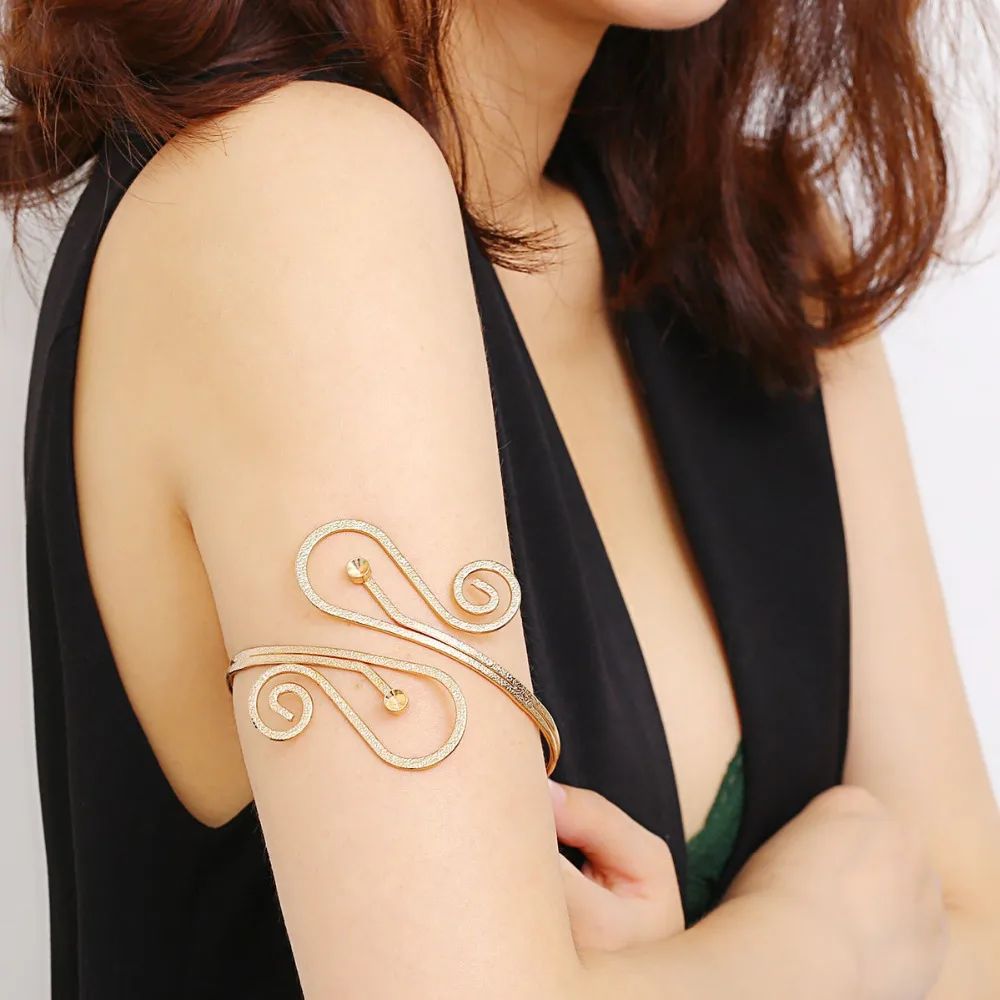 Женские богемные браслеты манжеты Ingemark полый цветок в виде листьев на запястье с