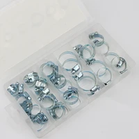 free shipping pipe clamp 34pcs 6 size stainless steel adjustable drive hose clamps fuel line clip