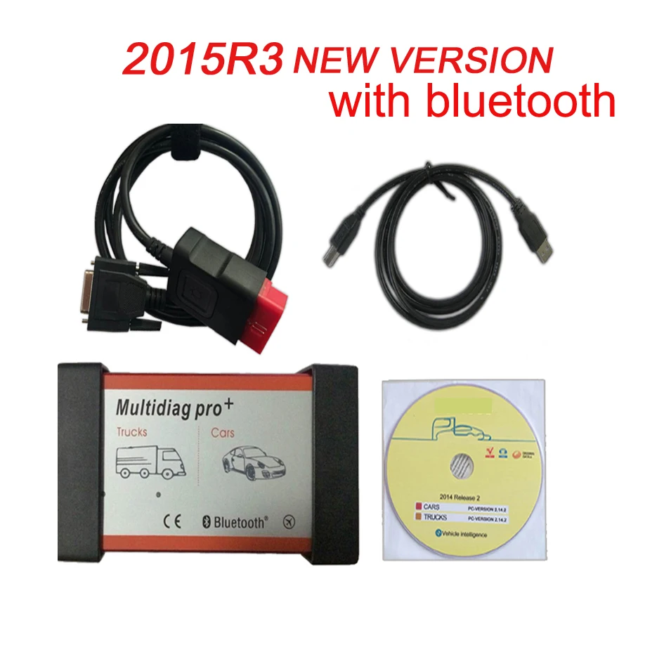 DHL Бесплатная доставка 2015R3 Multidiag pro + с Blutooth TCS PRO диагностический сканер для