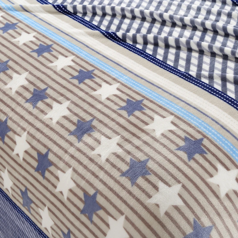 Цветное стеганое покрывало с узором в виде звезды очень мягкое одеяло высокой