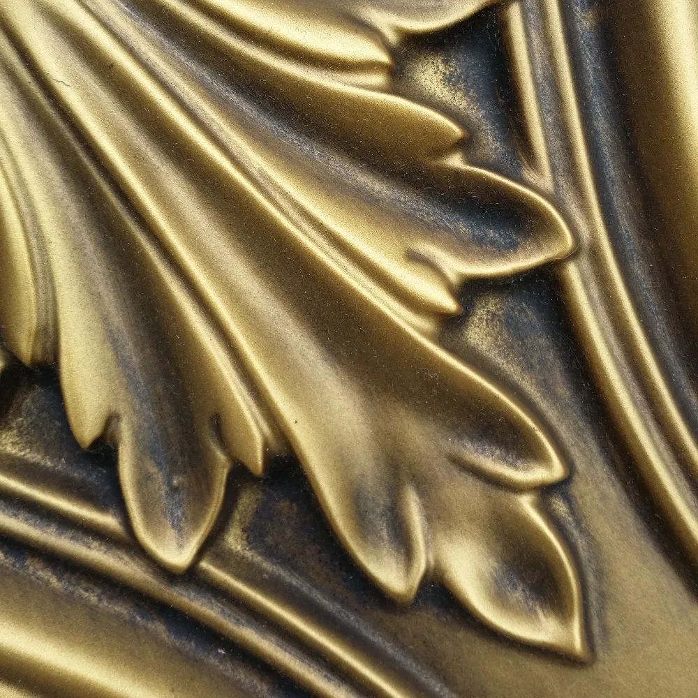 PL11 Old faux paint finishes 3D PVC ceiling tiles antique brass cafe club pub interior roof decor panels 10tiles/lot | Дом и сад