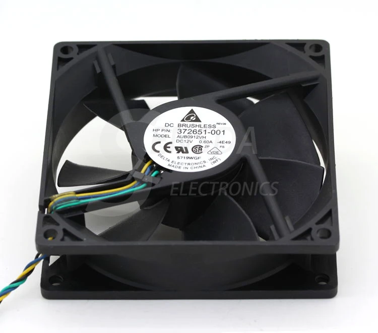 Для delta AUB0912VH 9 см 90 мм 90*90*25 92*92*25 9225 DC 12V 0.60A 4 контактный компьютер pwm вентилятор