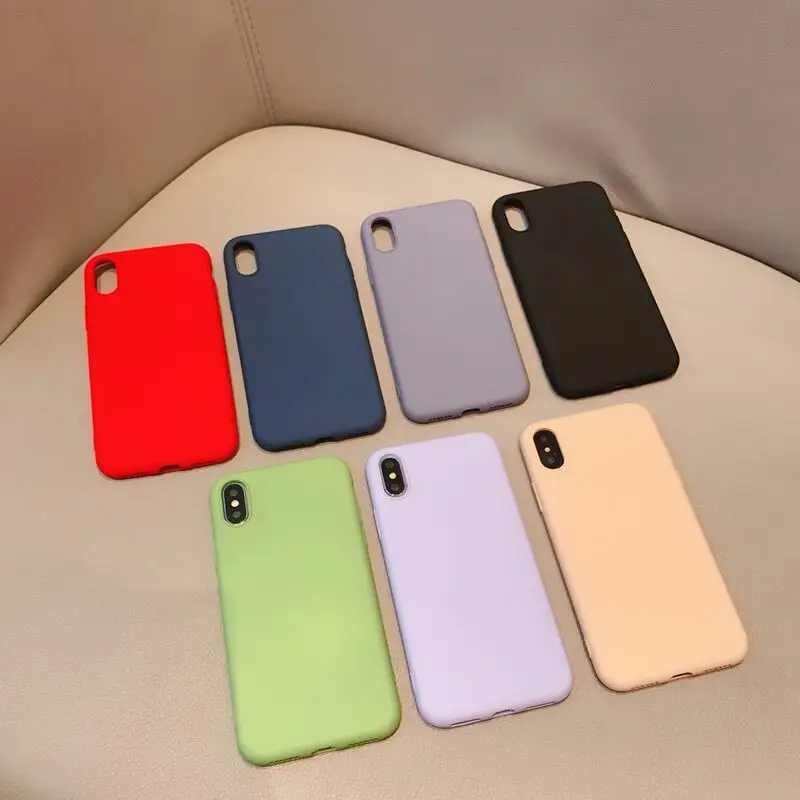 Гладкий мягкий резиновый чехол из жидкого силикона для телефона iPhone 11 Pro Max 10 8 7 6s