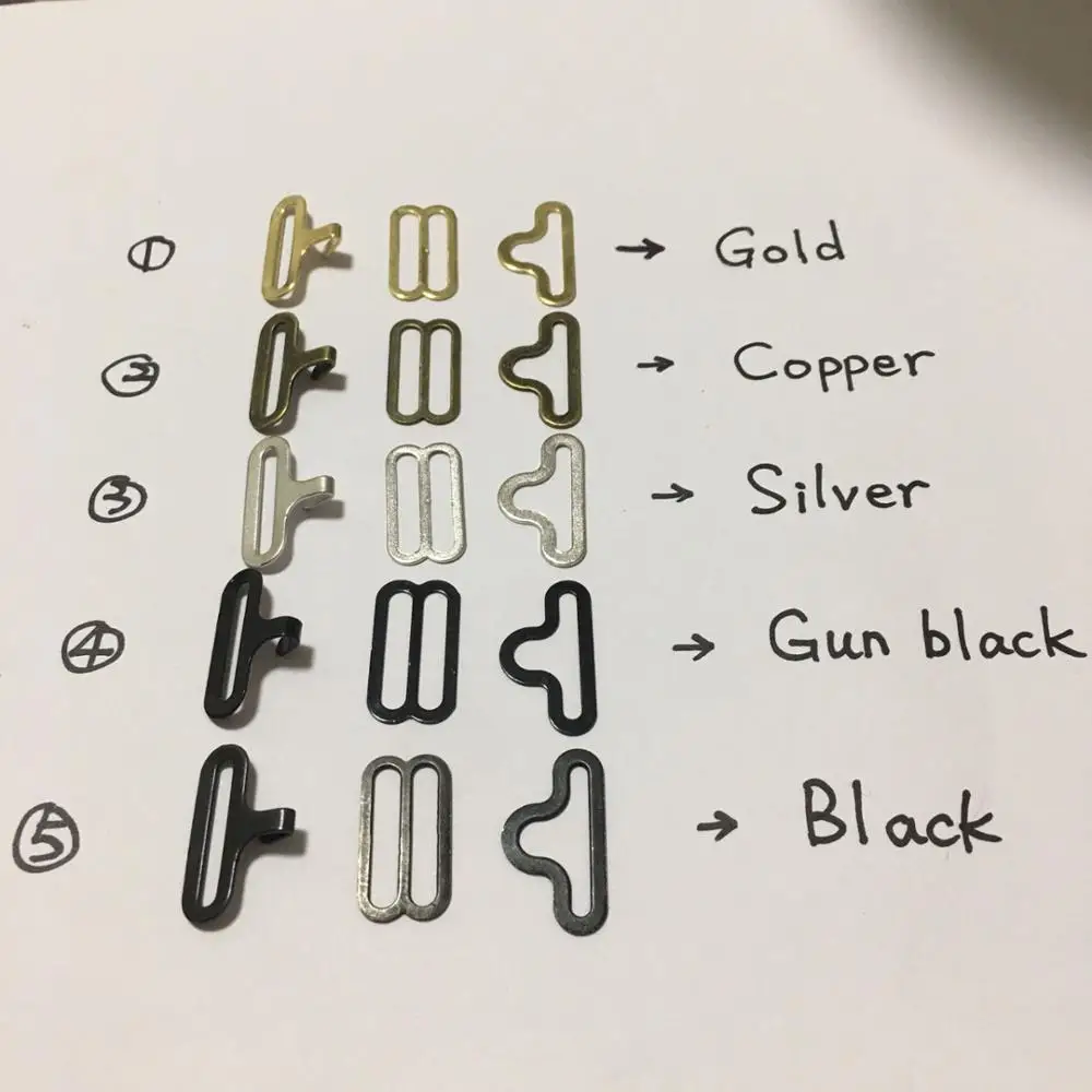 gun black 1000 компл./лот регулируемый галстук-бабочка пряжки-Крючки фиксаторы в форме галстука-бабочки 19 мм черный или серебристый DHL - Цвет: gun black