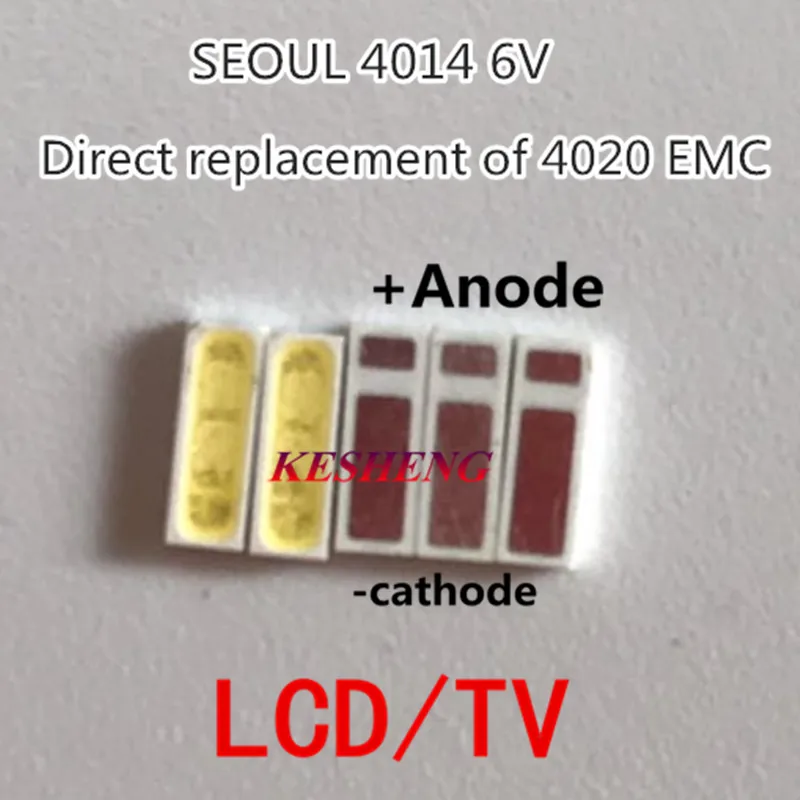 100 шт./партия для Сеульского 4014 SMD СВЕТОДИОДНЫЙ бисер холодный белый 1 Вт 6 в 150мА