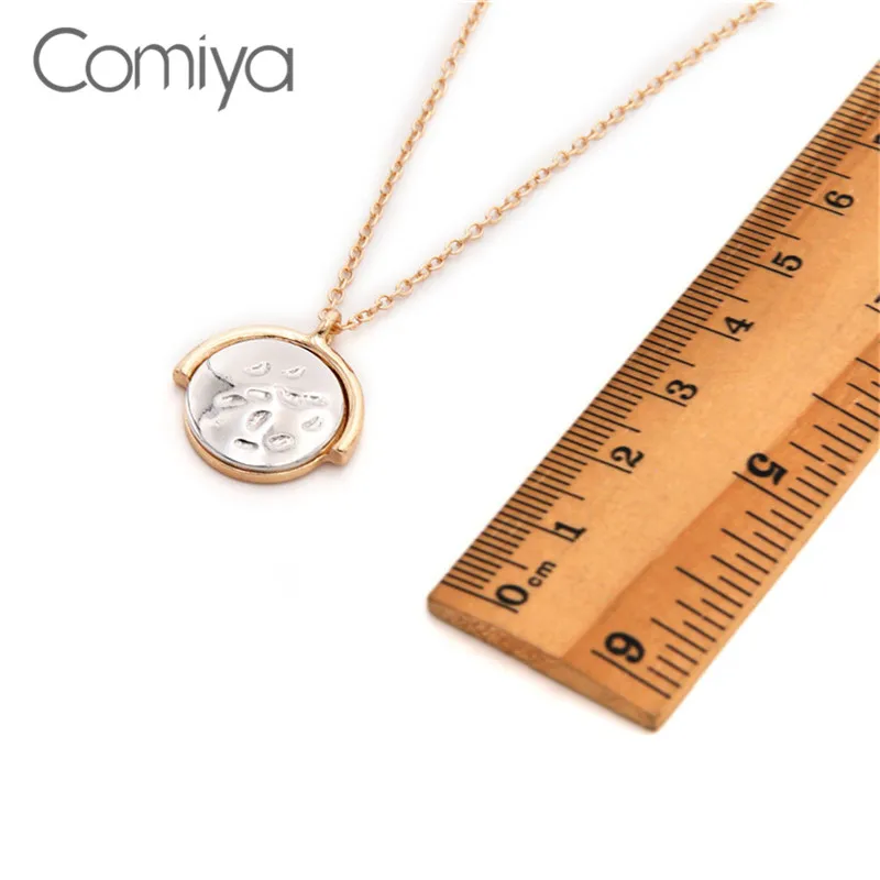 Длинное ожерелье Comiya из сплава цинка серебряное Шейное колье с подвеской в