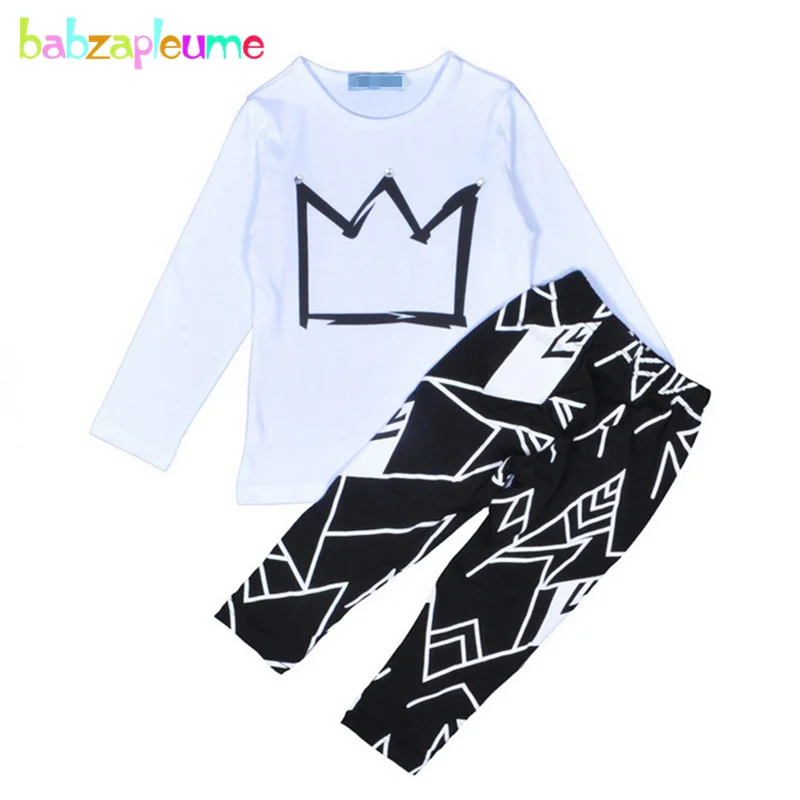 

2017 Summer Toddler Boys Clothes Tracksuit for boys Loog Sleeve Sport wear Kids Clothing Baby suit tops+pant 2pcs/set Child A169