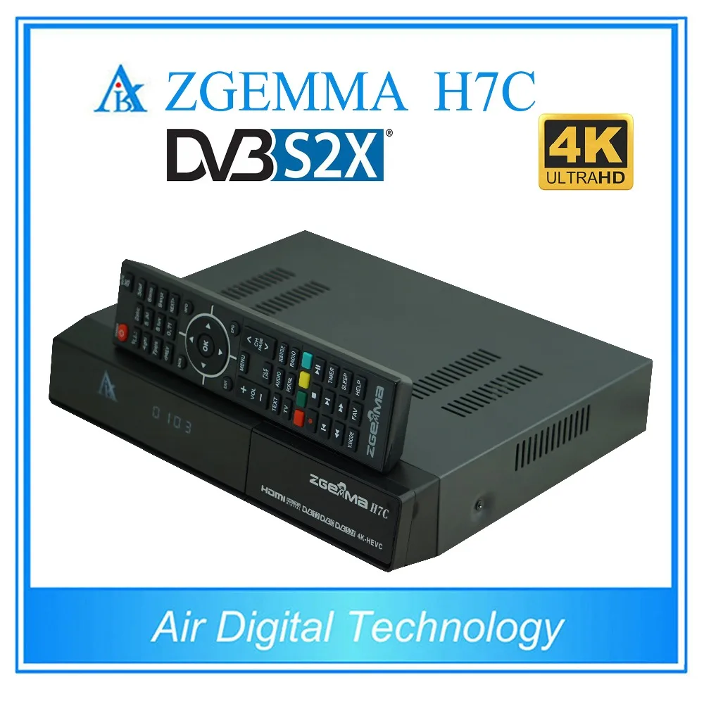 ТВ ресивер zgemma h7c 2 шт./лот 4k ultra hd dvb s2x/s2 + twin t2 & c поддержка мультипотока|receiver dvb|dvb cdvb