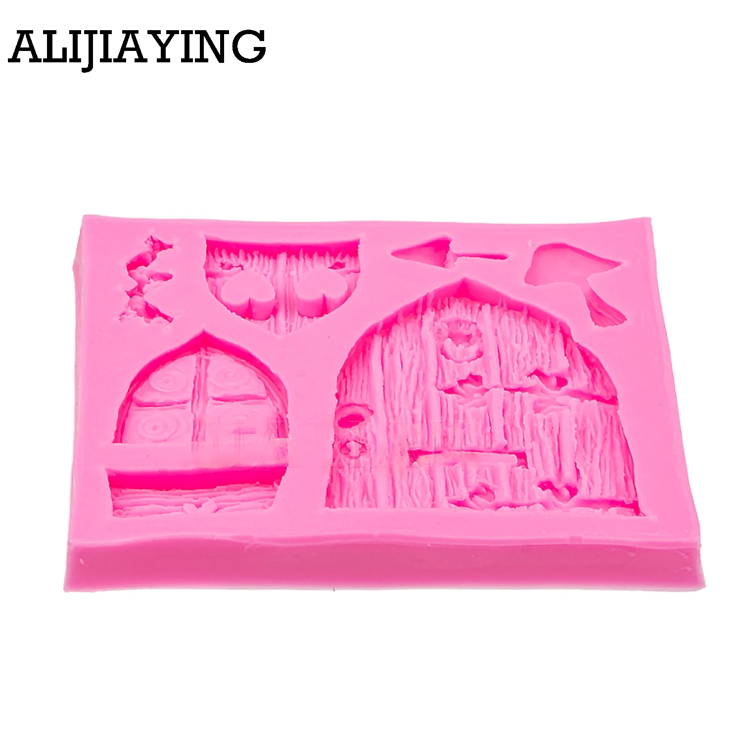 Силиконовая форма для выпечки Sugarcraft M0513 сказочный домик гриб окно дверь