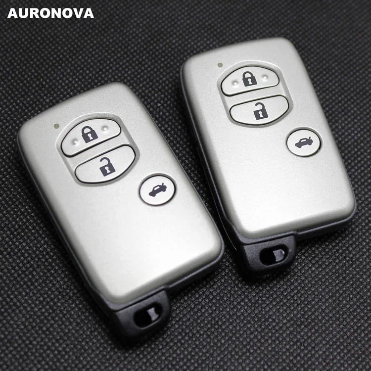 Auronова Новый смарт ключ оболочка для Toyota Crown Corolla Camry Rav4 Reiz Prado Land Cruiser 3 кнопки чехол