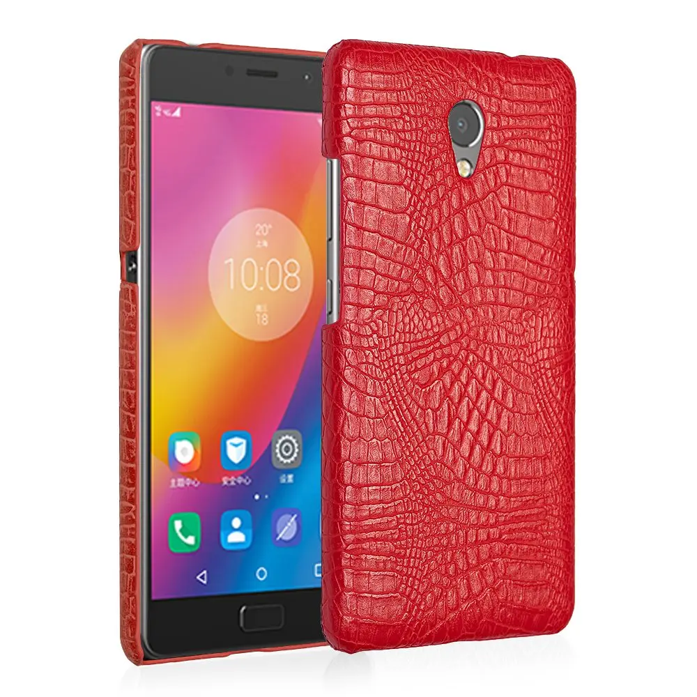 For Lenovo P2 case luxury Crocodile Pattern Pu Leather hard PC Protection Back Phone Cover p 2 p2 5.5 inch |