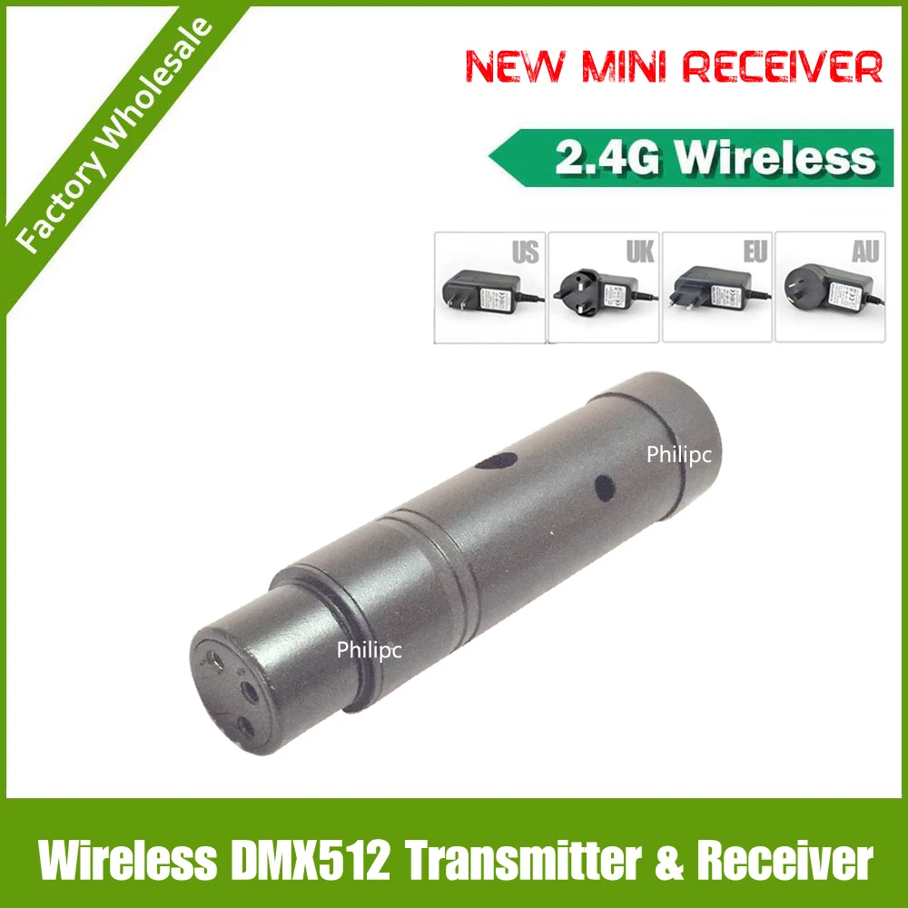 DHL/EMS 2 4G беспроводной dmx512 передатчик и приемник сценический светильник с