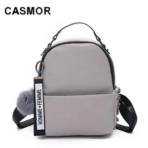 Женский винтажный рюкзак CASMOR, мини-школьный рюкзак из искусственной кожи для девочек-подростков, 2018