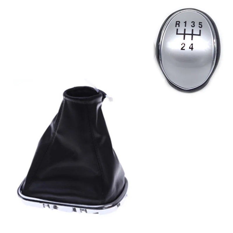 Черная красная линия MT для Chevrolet Chevy Cruze 2008-2012 ручка переключения рулевого механизма автомобиля рукоять рычага гетры чехол 5 скоростей - Название цвета: Серебристый