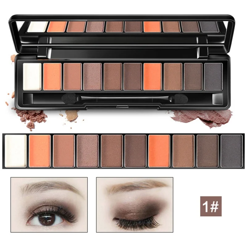 10 цветов Professional для дам Eye Shadow матовые тени век Palette Matte Шелковый пигмент