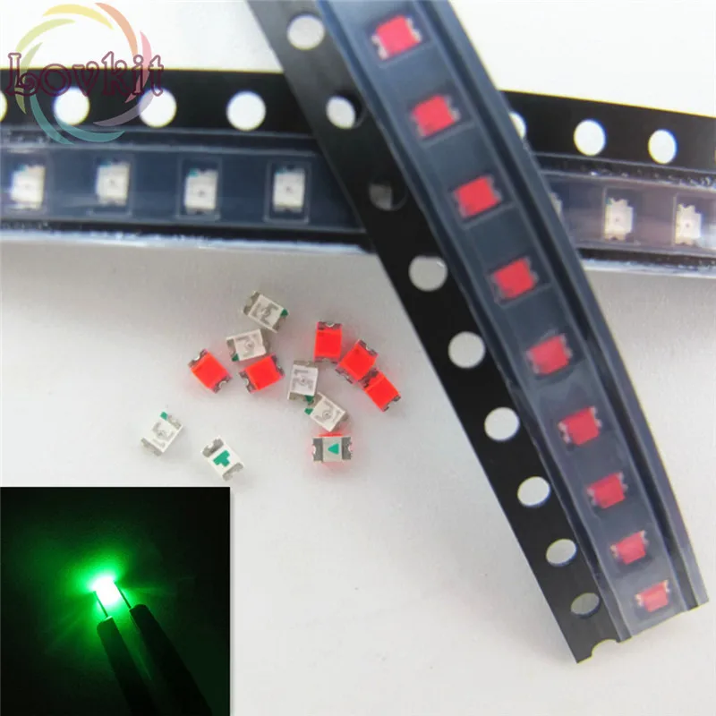1000 шт 0805 SMD Зеленый светодиод 520 530nm ультра яркий свет Диод Высокое качество SMD/SMT