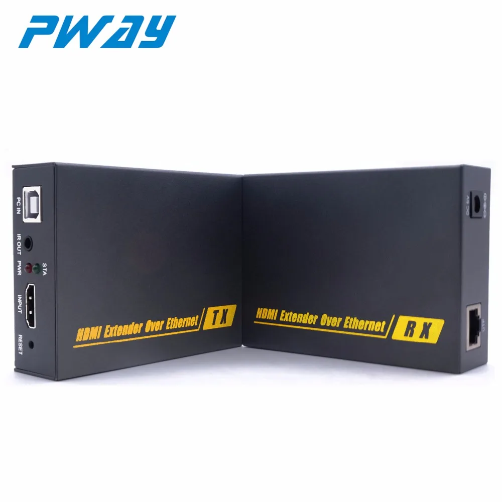HDMI удлинитель USB 1080P @ 60 Гц 120 м IP KVM CAT5e/6 Rj45 Ethernet TCP сплиттер PWAY PW DT103KM|kvm extender|ir cable