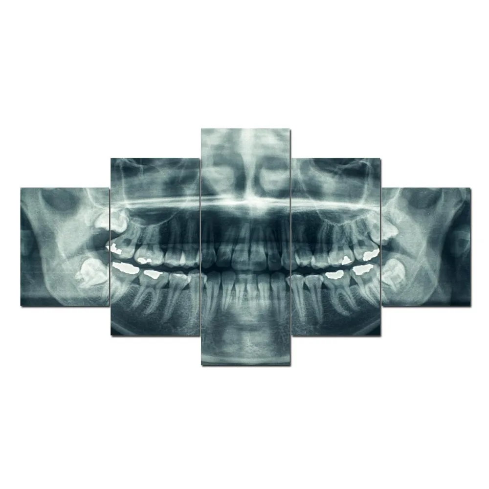 Astract Skull Tooth Modern арт принт на холсте плакат настенная живопись Домашний декор