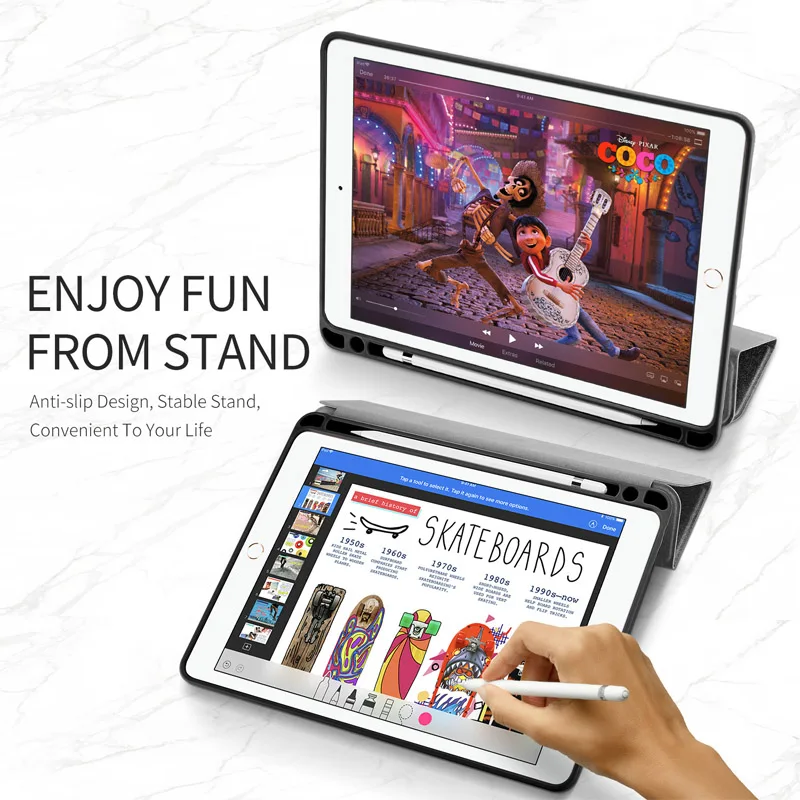 Чехол для iPad Pro 10 5 кожаный магнитный умный чехол 2017 ультра тонкий авто спящий с