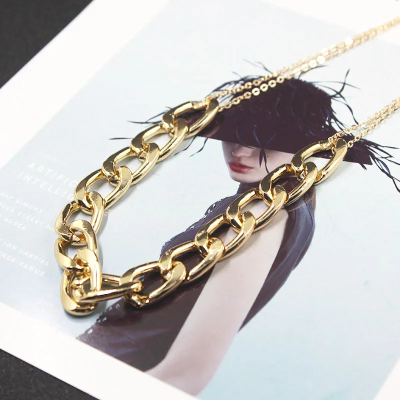 

New Jewelry Statement necklace chain cord chunky choker necklace colors big chain necklace fashion jewelry women necklacHJXL1029