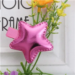 rose red star Милые стильные аксессуары для волос, дизайн, кожа, блестящая Звезда, голова, аксессуары для девочек, сердце, заколки-короны, Детские аксессуары, заколка для волос - Цвет: rose red star