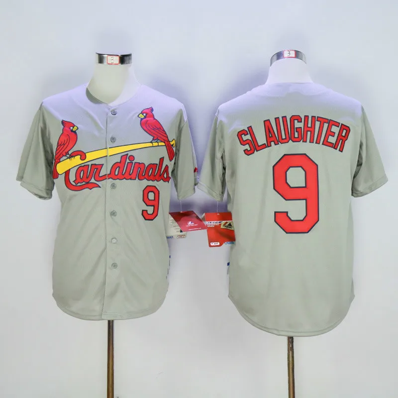 9 Енос Слотер 15 Рэндал Grichuk 25 Марк McGwire Джерси Белый Серый Бежевый | Спорт и