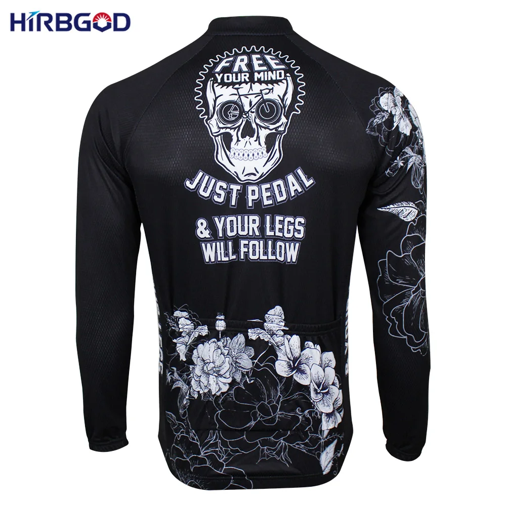 Футболка HIRBGOD мужская с длинным рукавом Джерси для велоспорта дышащая