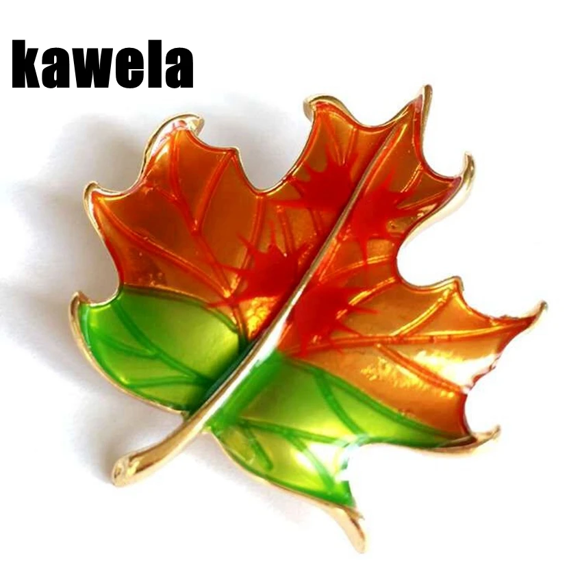 

Elegant Mixed Color Maple Leaf Winter Enamel Christmas Jewelry Brooches Pins