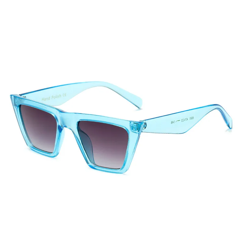 Солнцезащитные очки женские квадратные с зеркальной линзой UV400 летние винтажные - Фото №1