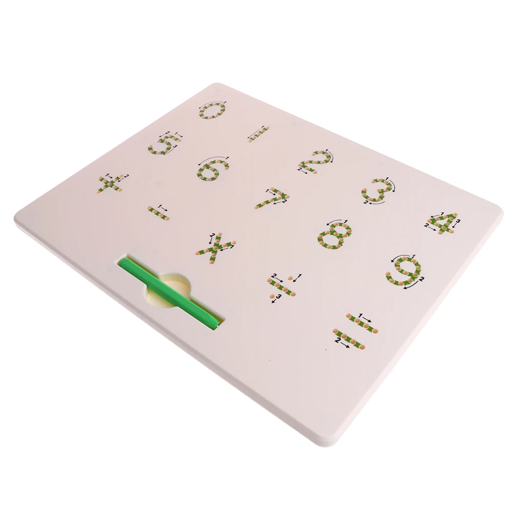 

2X Magnetic Tablet Number Alphabet Drawing Board 0 to 9 Math Learning Toy