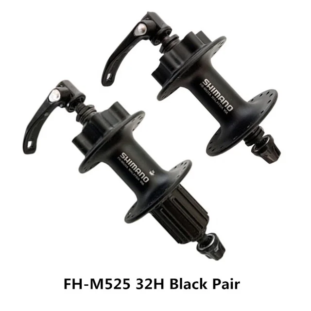 M525 32H Black pair Абсолютно подлинный SHIMAN0 FH-M525 колеса 32 H/36 H дисковый тормоз Цветочная карта Тип шесть гвоздей 8 S/9 S/10 S открытие 135 мм - Цвет: M525 32H Black pair