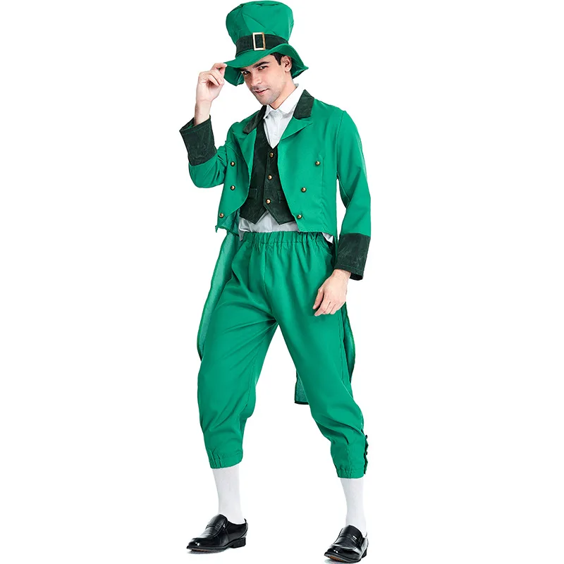 Забавный костюм для взрослых St Patricks Lucky Irish Leprechaun мужской S XL|fancy dress costume|fancy dressfancy