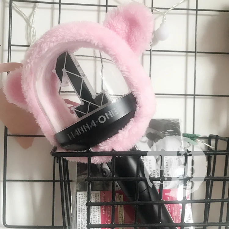 Kpop WANNA ONE Stick Light Lightstick мультяшная Милая резинка для волос сумка протектор плюшевая крышка головы вентиляторы подарок 1 шт - Цвет: Цвет: желтый