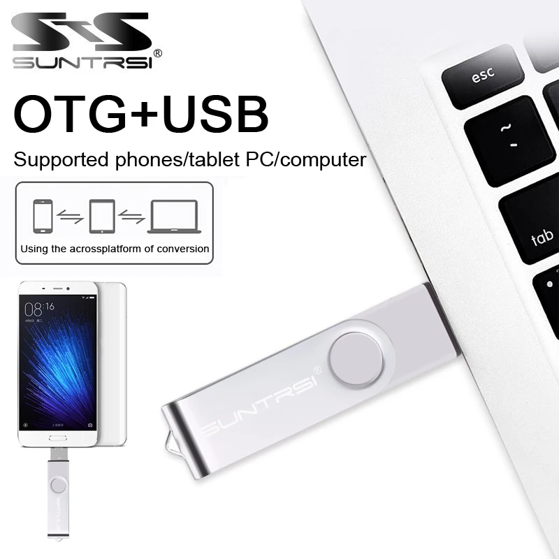 Suntrsi USB флеш накопитель 16 ГБ 32 2 0 Micro Drive 64 для смартфона высокая скорость в 1 OTG