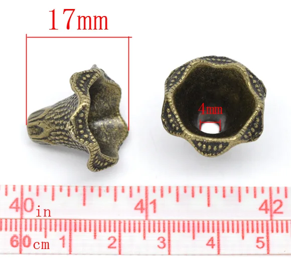 DoreenBeads цинковый сплав бусины колпачки античная бронза (подходит для 20 мм бусин)