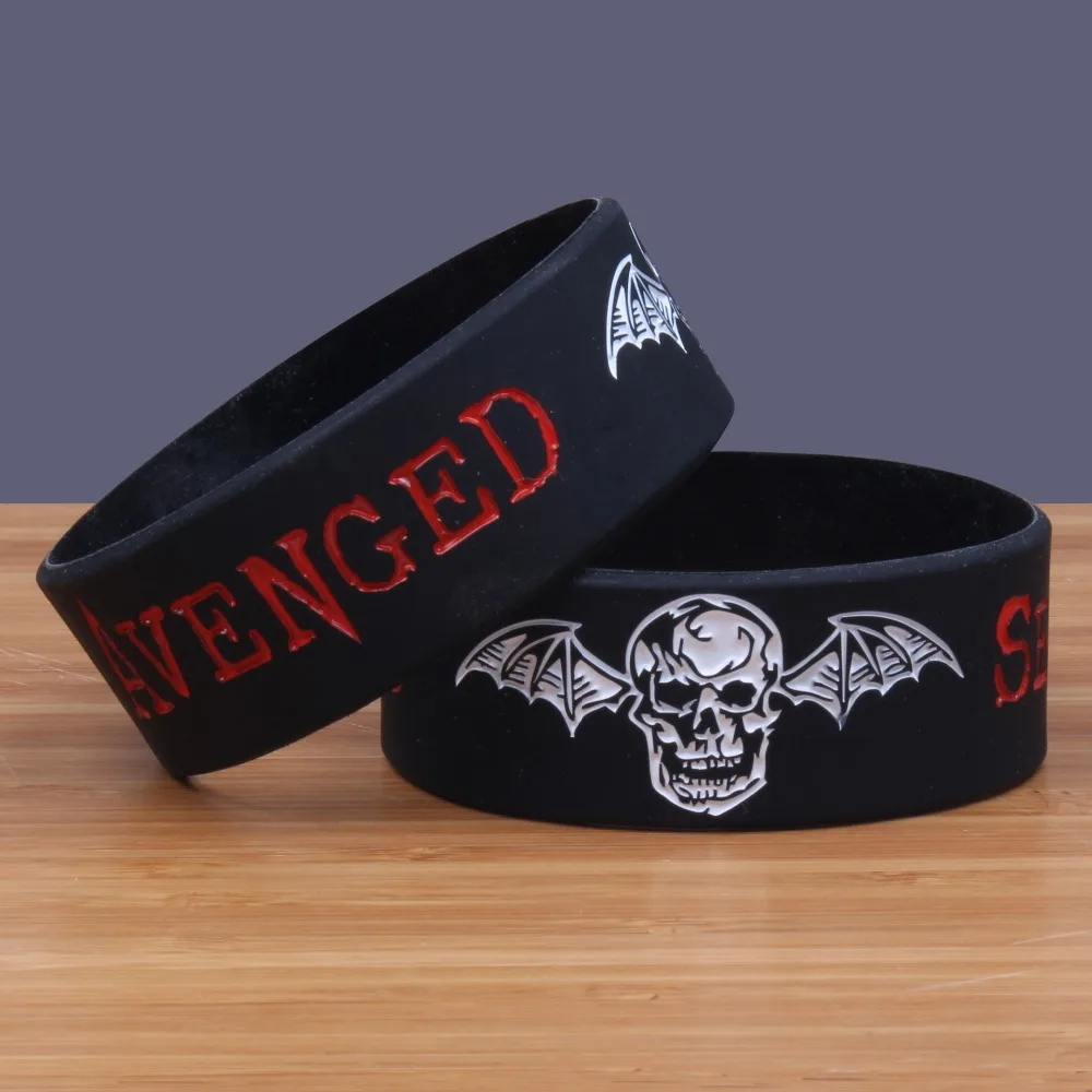 Новый 1 шт. SEVENFOLD AVENGED Силиконовый браслет с буквами для мужчин широкий рок